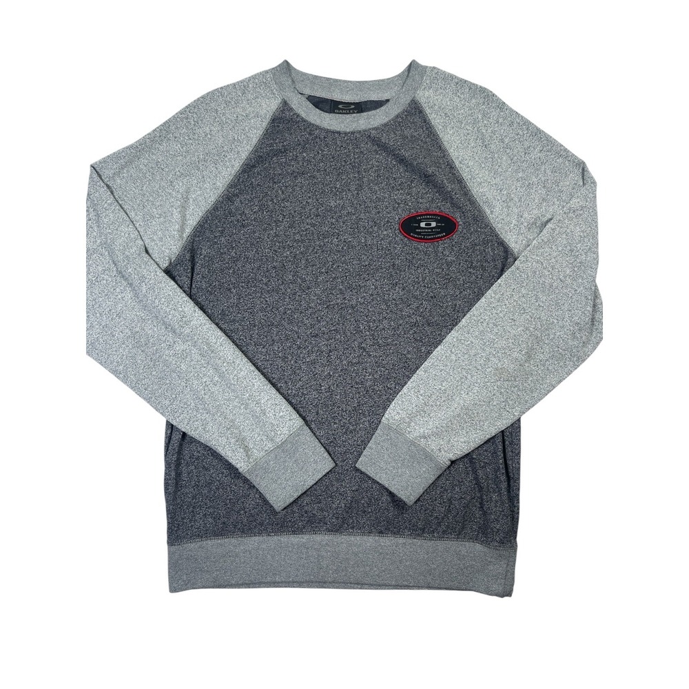 Oakley Pullover Sweatshirt Men's Medium Dark Grey Heather Crew Neck Sportswear